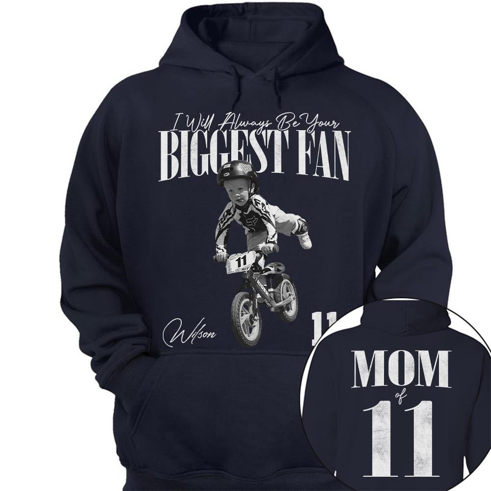 I'll Always Be Your Biggest Fan - Custom Photo - Personalized Shirt Balance Bike Racing Lovers NA04 Hv01