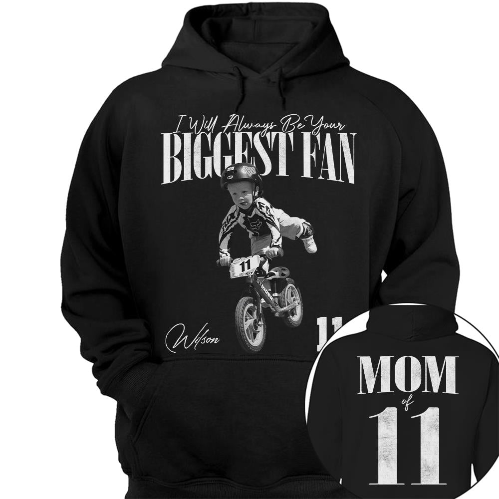 I'll Always Be Your Biggest Fan - Custom Photo - Personalized Shirt Balance Bike Racing Lovers NA04 Hv01