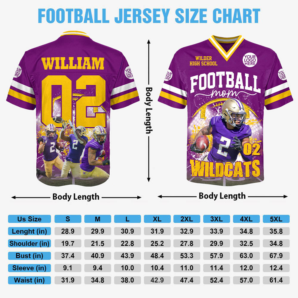 Custom Photos Football Jersey Shirt - Football Mom Family Shirt NA04 Pt99