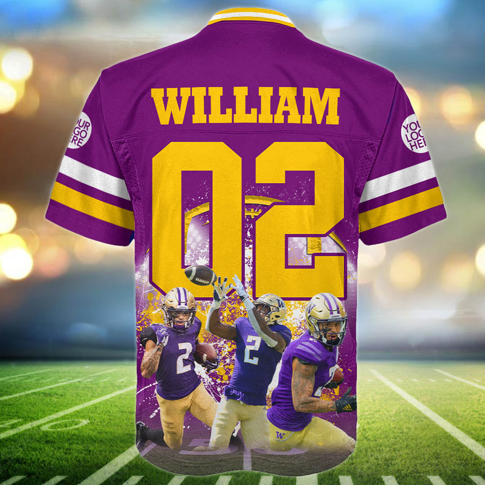 Custom Photos Football Jersey Shirt - Football Mom Family Shirt NA04 Pt99