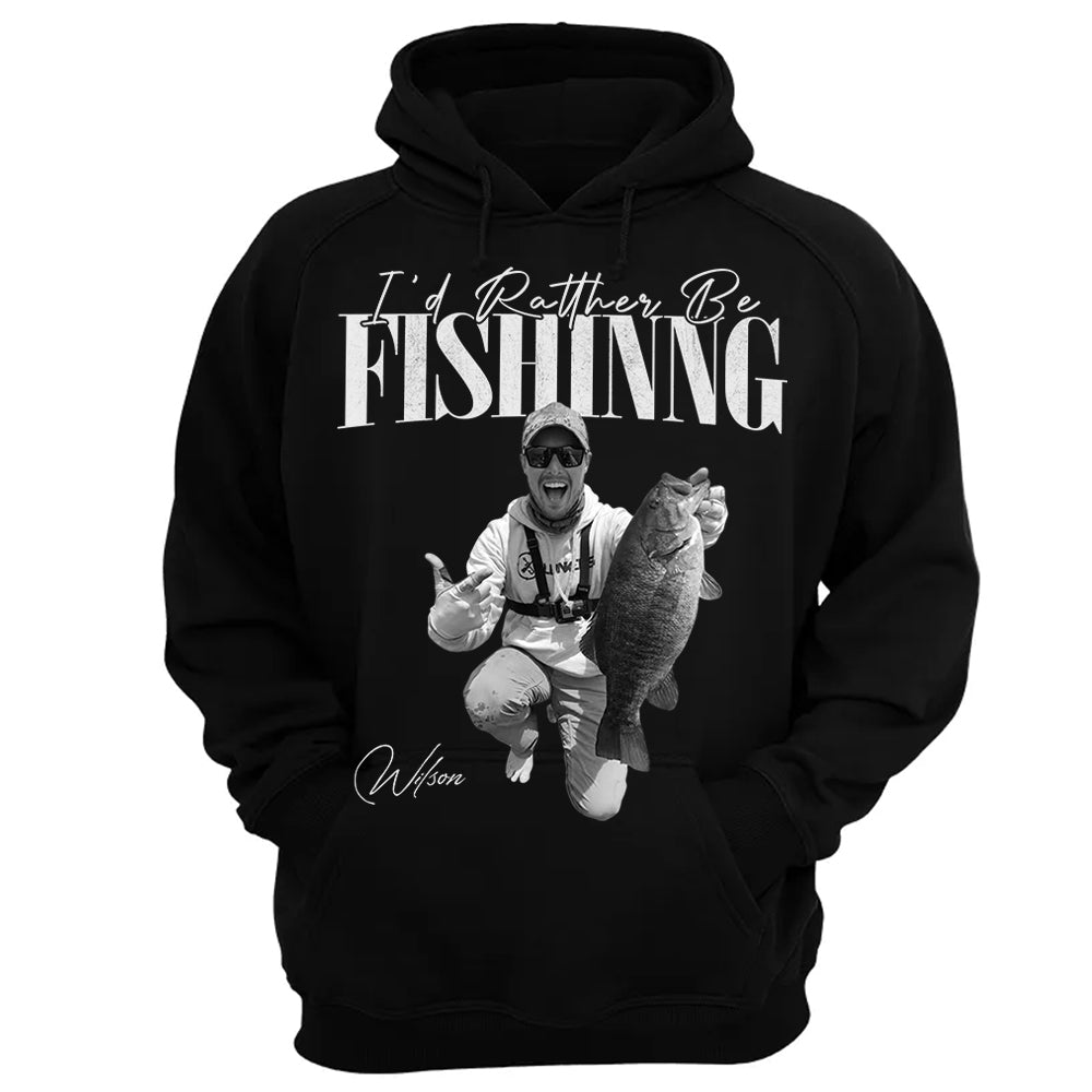 I'd Rather Be Fishing – Washed Tee Retro Bootleg Shirt For Fishing Na02