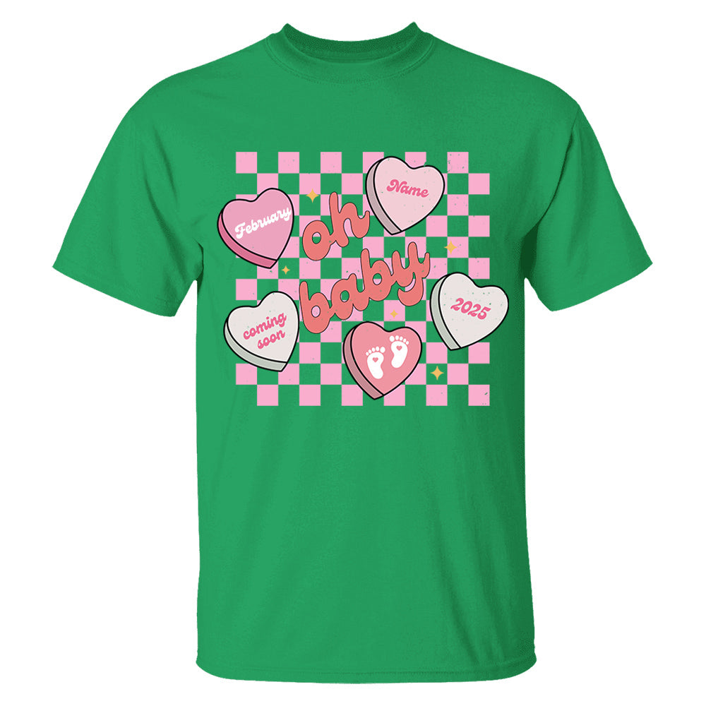 Custom Valentines Day Sweatshirt Pregnancy Announcement Gift, Valentines Day Baby Reveal Sweater, Pregnant Maternity Announcement Crewneck For Mom Tu20