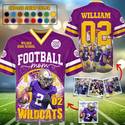 Custom Photos Football Jersey Shirt - Football Mom Family Shirt NA04 Pt99