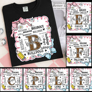 Personalized School Mascot Custom Name Teacher Shirts, Custom Preppy Teacher First Day of School Shirt Gift For Teacher Nh00