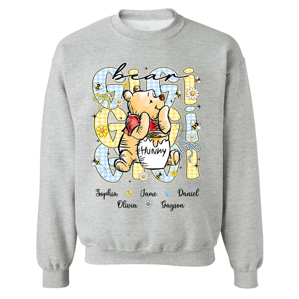 Mama Bear, Personalized Mama Bear Shirt With Bee Kids Name, Gift For Mom Grandma, Gift For Mother's Day MI209 Hv01