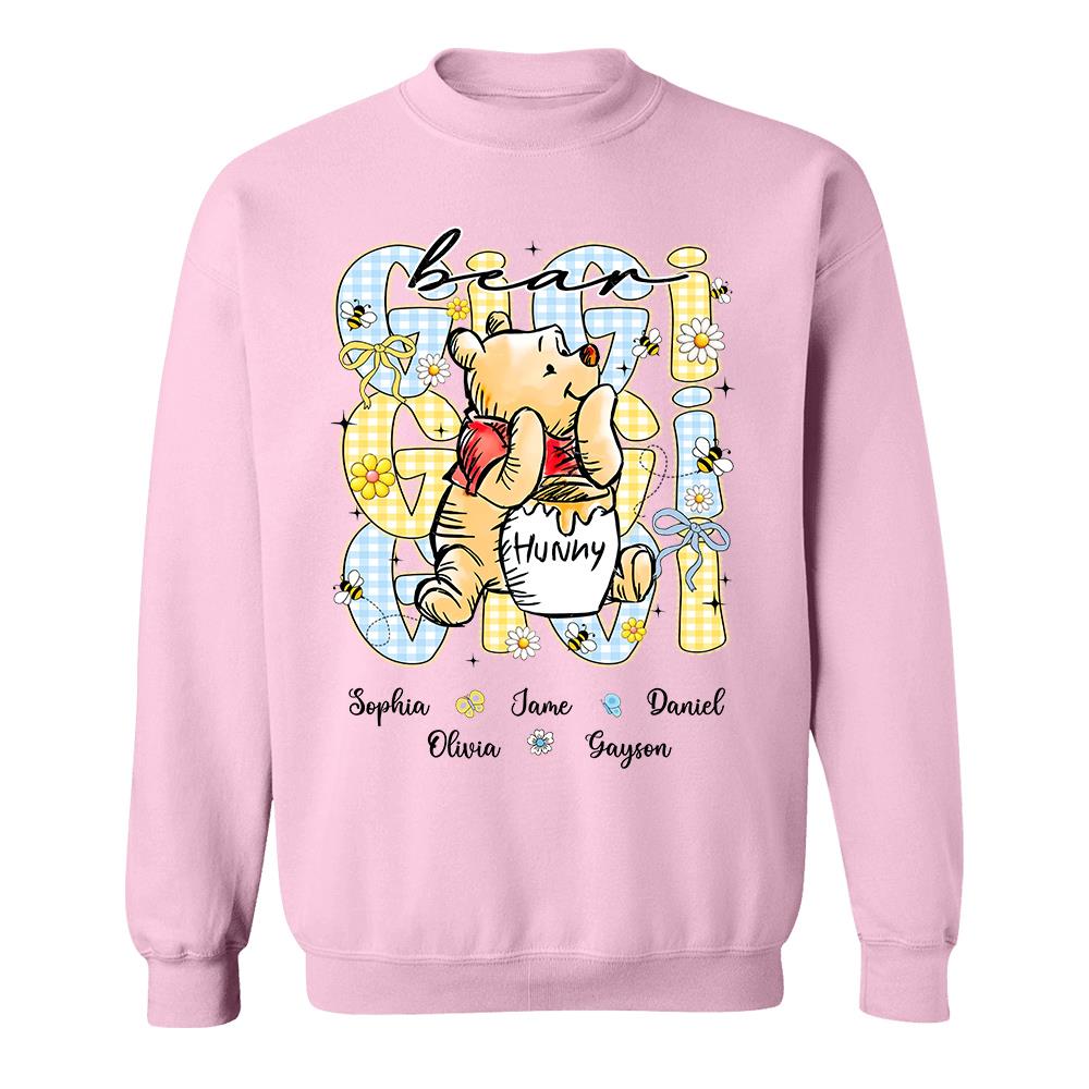 Mama Bear, Personalized Mama Bear Shirt With Bee Kids Name, Gift For Mom Grandma, Gift For Mother's Day MI209 Hv01