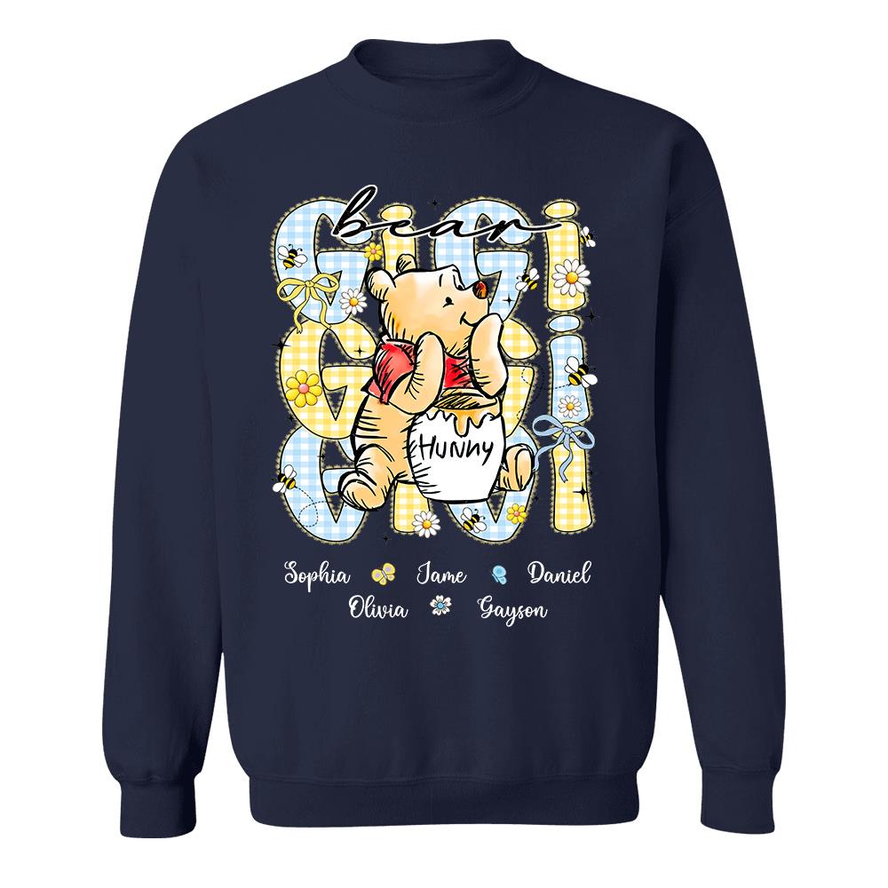 Mama Bear, Personalized Mama Bear Shirt With Bee Kids Name, Gift For Mom Grandma, Gift For Mother's Day MI209 Hv01