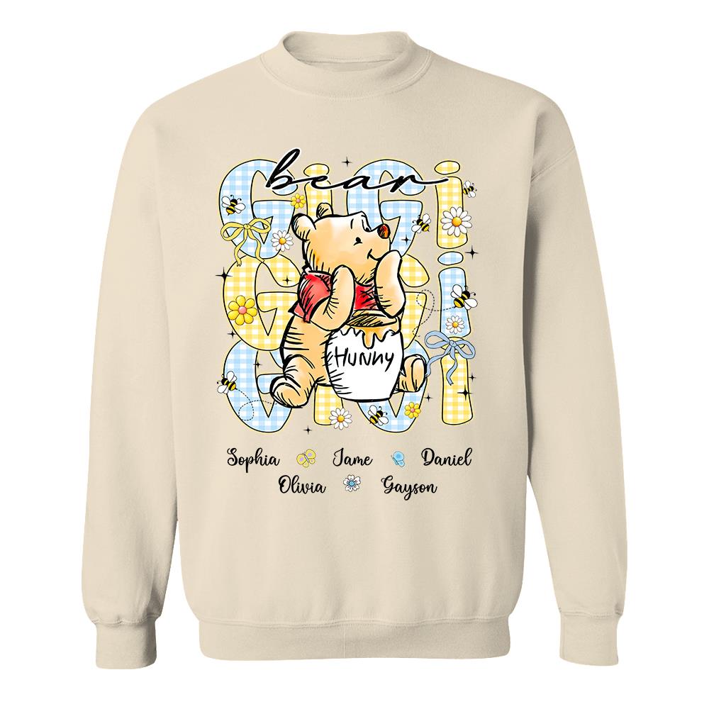 Mama Bear, Personalized Mama Bear Shirt With Bee Kids Name, Gift For Mom Grandma, Gift For Mother's Day MI209 Hv01