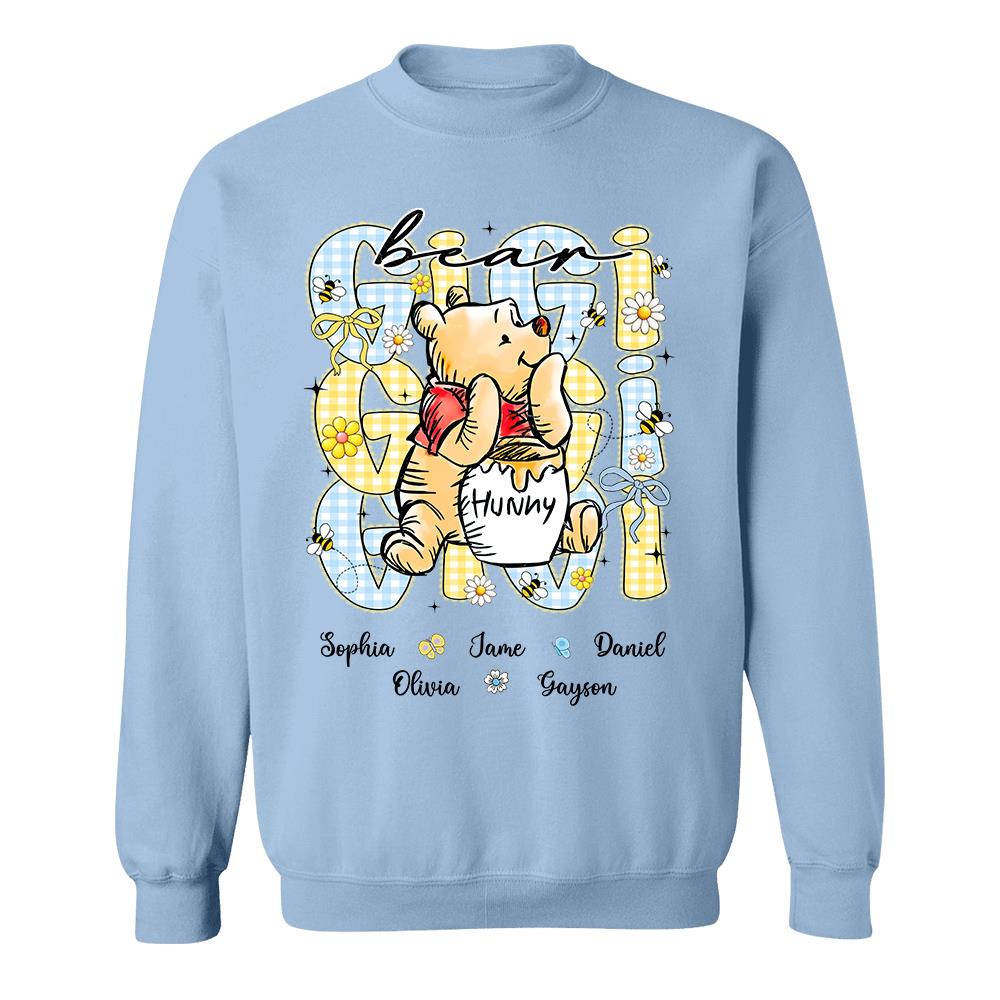 Mama Bear, Personalized Mama Bear Shirt With Bee Kids Name, Gift For Mom Grandma, Gift For Mother's Day MI209 Hv01