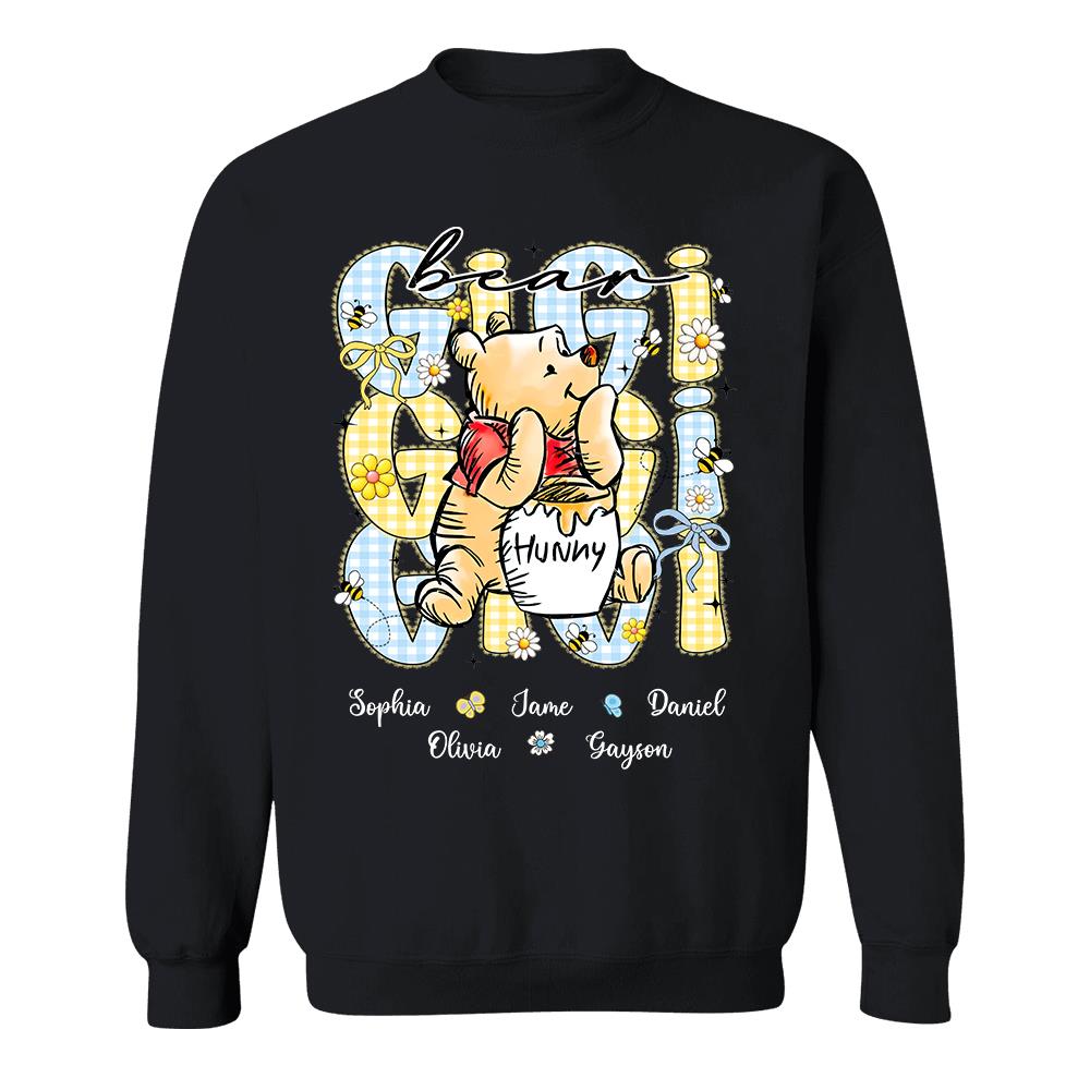Mama Bear, Personalized Mama Bear Shirt With Bee Kids Name, Gift For Mom Grandma, Gift For Mother's Day MI209 Hv01