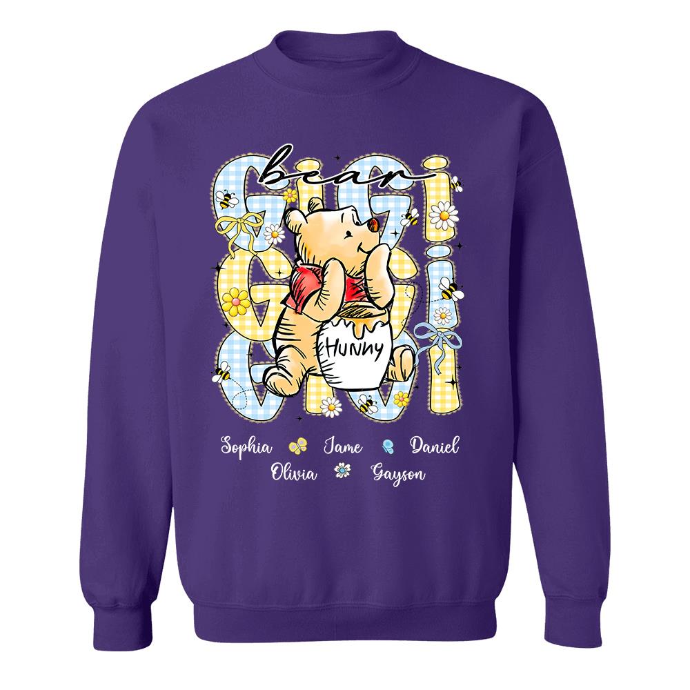 Mama Bear, Personalized Mama Bear Shirt With Bee Kids Name, Gift For Mom Grandma, Gift For Mother's Day MI209 Hv01