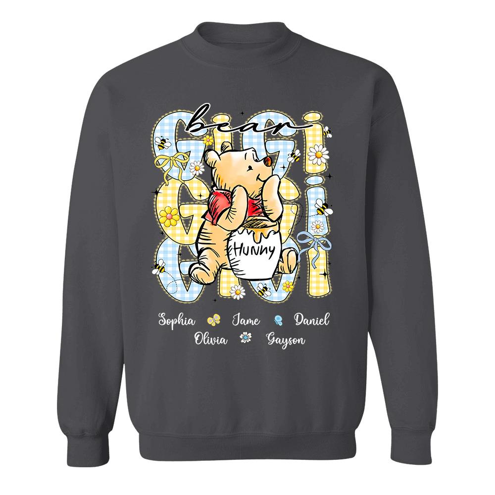 Mama Bear, Personalized Mama Bear Shirt With Bee Kids Name, Gift For Mom Grandma, Gift For Mother's Day MI209 Hv01