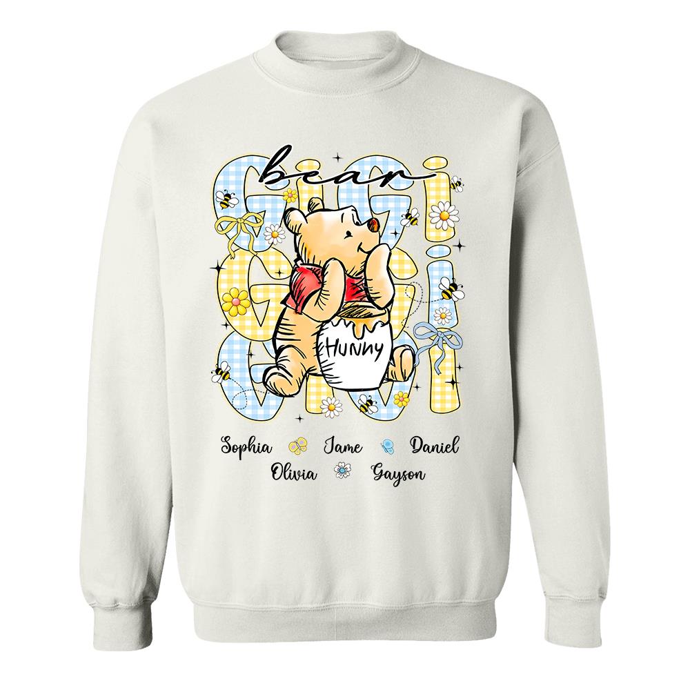 Mama Bear, Personalized Mama Bear Shirt With Bee Kids Name, Gift For Mom Grandma, Gift For Mother's Day MI209 Hv01