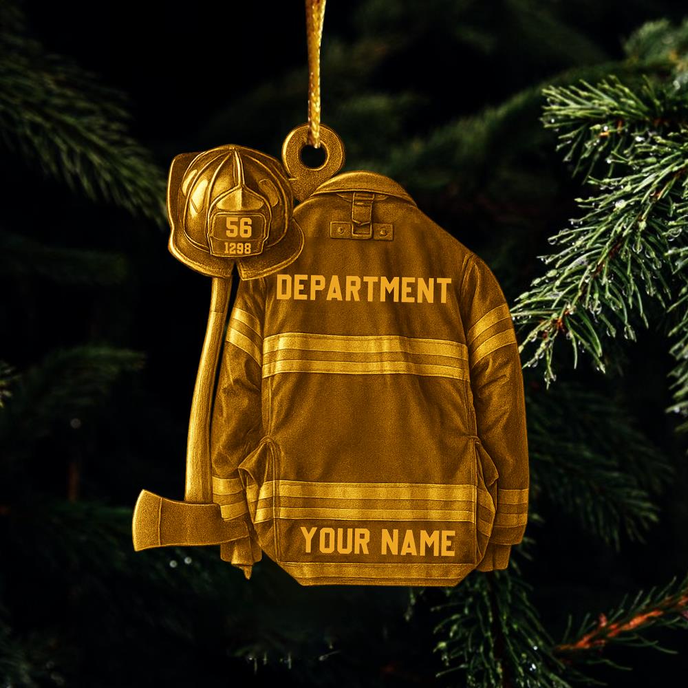 Proud Firefighter Personalized Ornament Gift For Firefighter Fireman New Nh00
