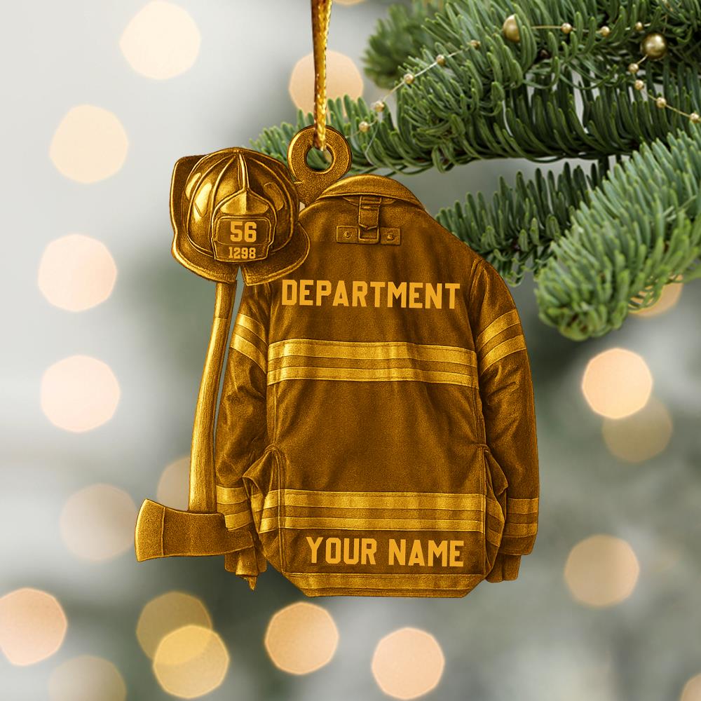 Proud Firefighter Personalized Ornament Gift For Firefighter Fireman New Nh00