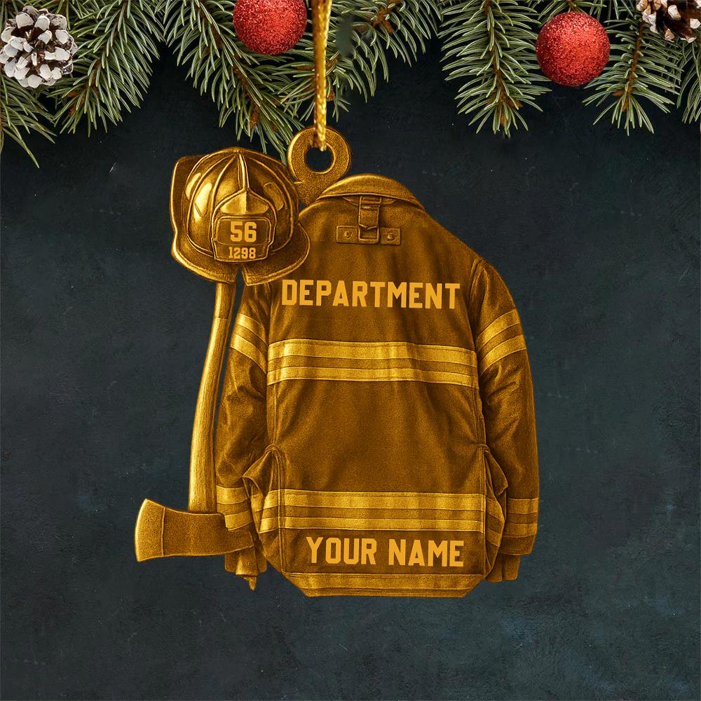Proud Firefighter Personalized Ornament Gift For Firefighter Fireman New Nh00