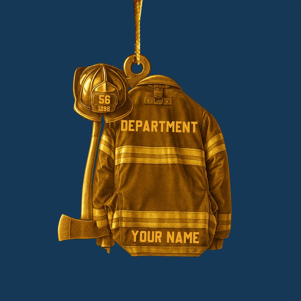Proud Firefighter Personalized Ornament Gift For Firefighter Fireman New Nh00