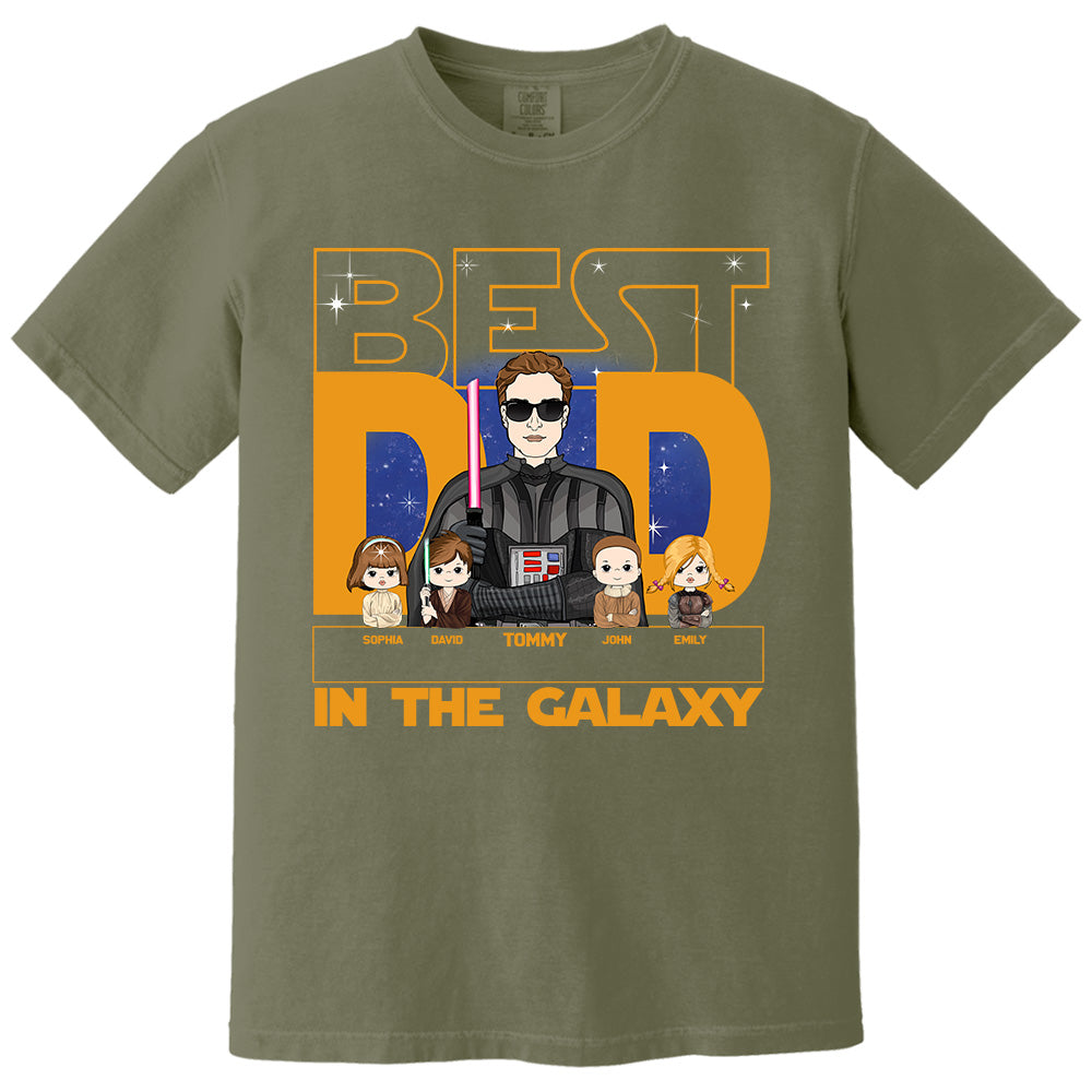 Best Dad In The Galaxy - Personalized Shirt For Dad, Custom Gift For Dad Father's Day NA04 Pt99
