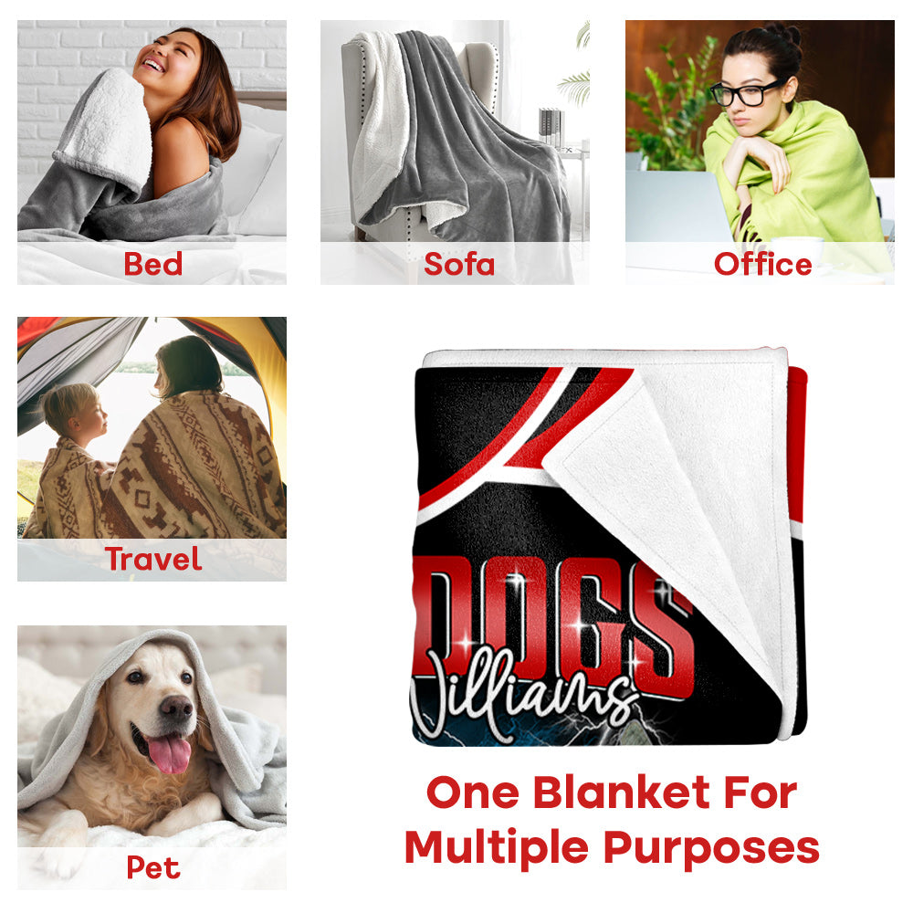 Custom Photo Ice Hockey Jersey Blankets For Ice Hockey Family Game Day Blankets A2110 Do99