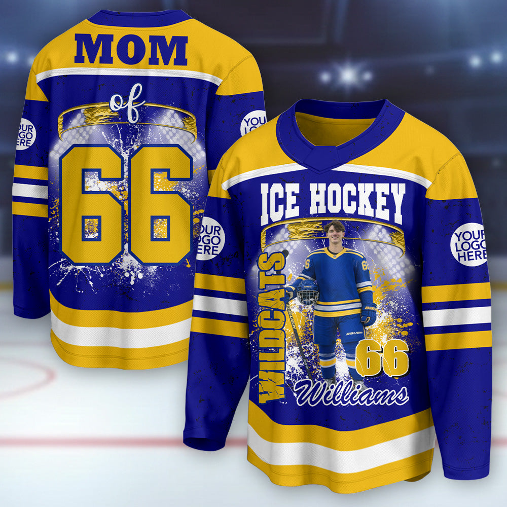Custom Photo Ice Hockey Jersey Game Day Shirt Gift For Sport Family A2110