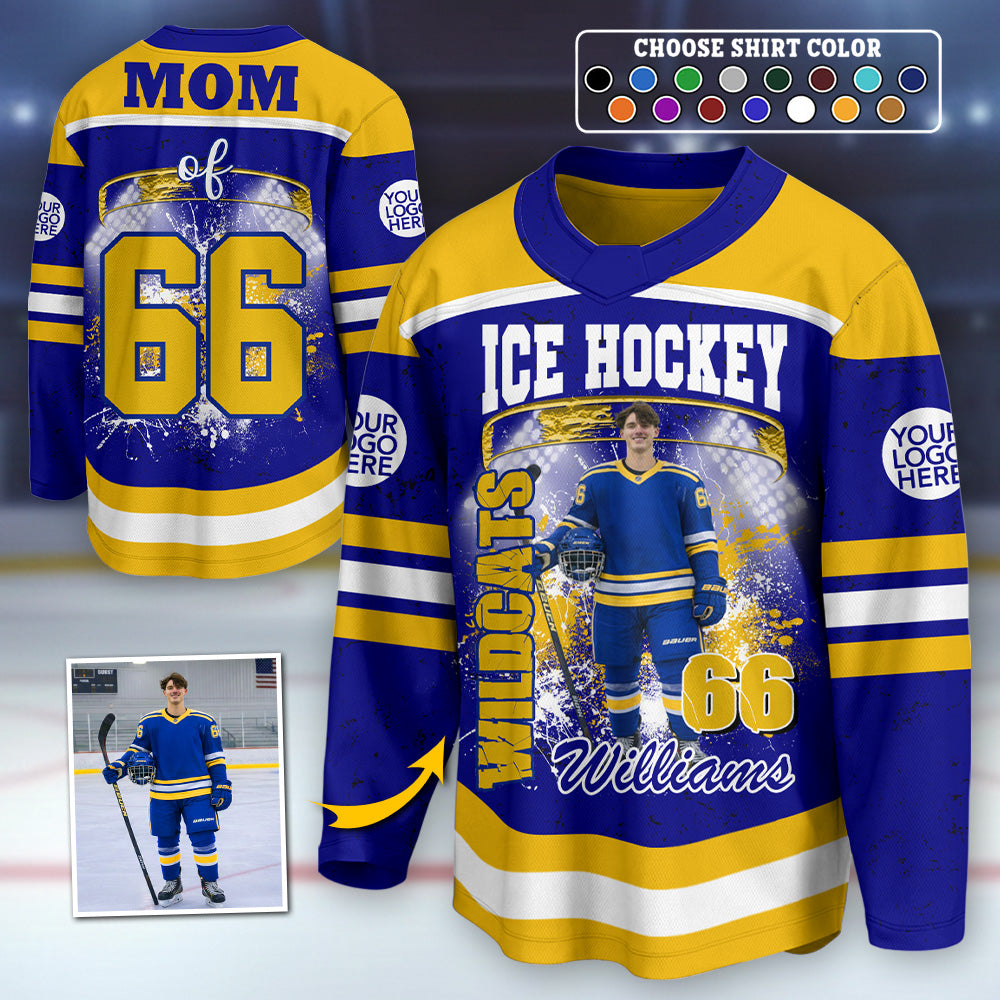 Custom Photo Ice Hockey Jersey Game Day Shirt Gift For Sport Family A2110