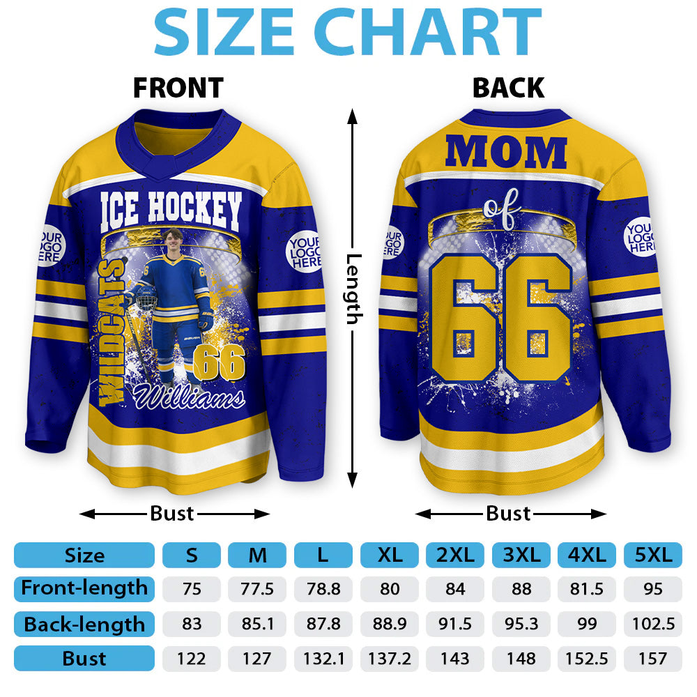 Custom Photo Ice Hockey Jersey Game Day Shirt Gift For Sport Family A2110