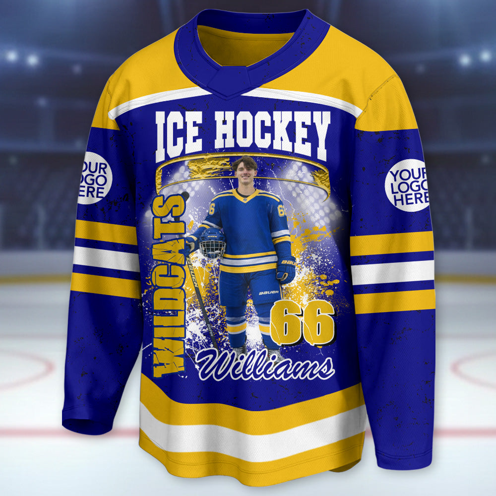 Custom Photo Ice Hockey Jersey Game Day Shirt Gift For Sport Family A2110