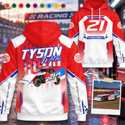 Custom Photo Race Car Hoodie Shirt - Personalized Hoodie Shirt For Racing Fan A2110 Hv01