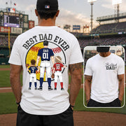 Best Dad Ever Baseball Shirt – Personalized Dad & Kids Shirt, Father’s Day Gift for Baseball, Softball Dad Na02 Nh00