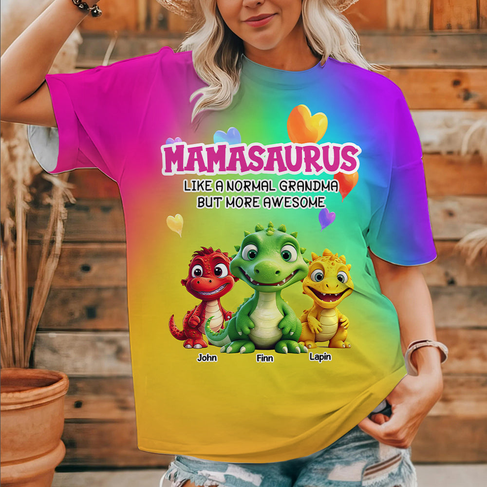 Custom Nanasaurus Cute Dinosaur All Over Print T-shirt