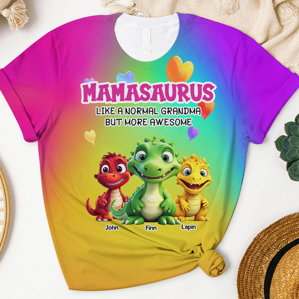 Custom Nanasaurus Cute Dinosaur All Over Print T-shirt