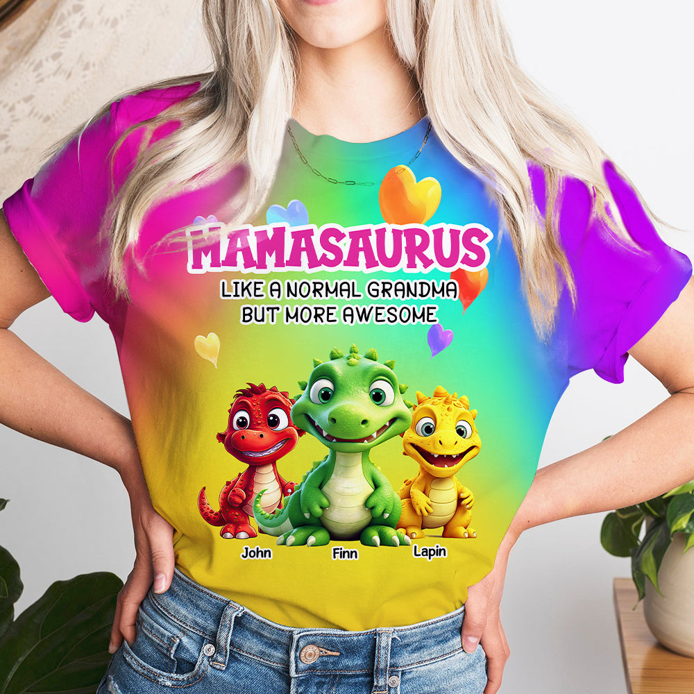 Custom Nanasaurus Cute Dinosaur All Over Print T-shirt