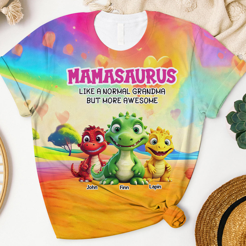 Custom Nanasaurus Cute Dinosaur All Over Print T-shirt