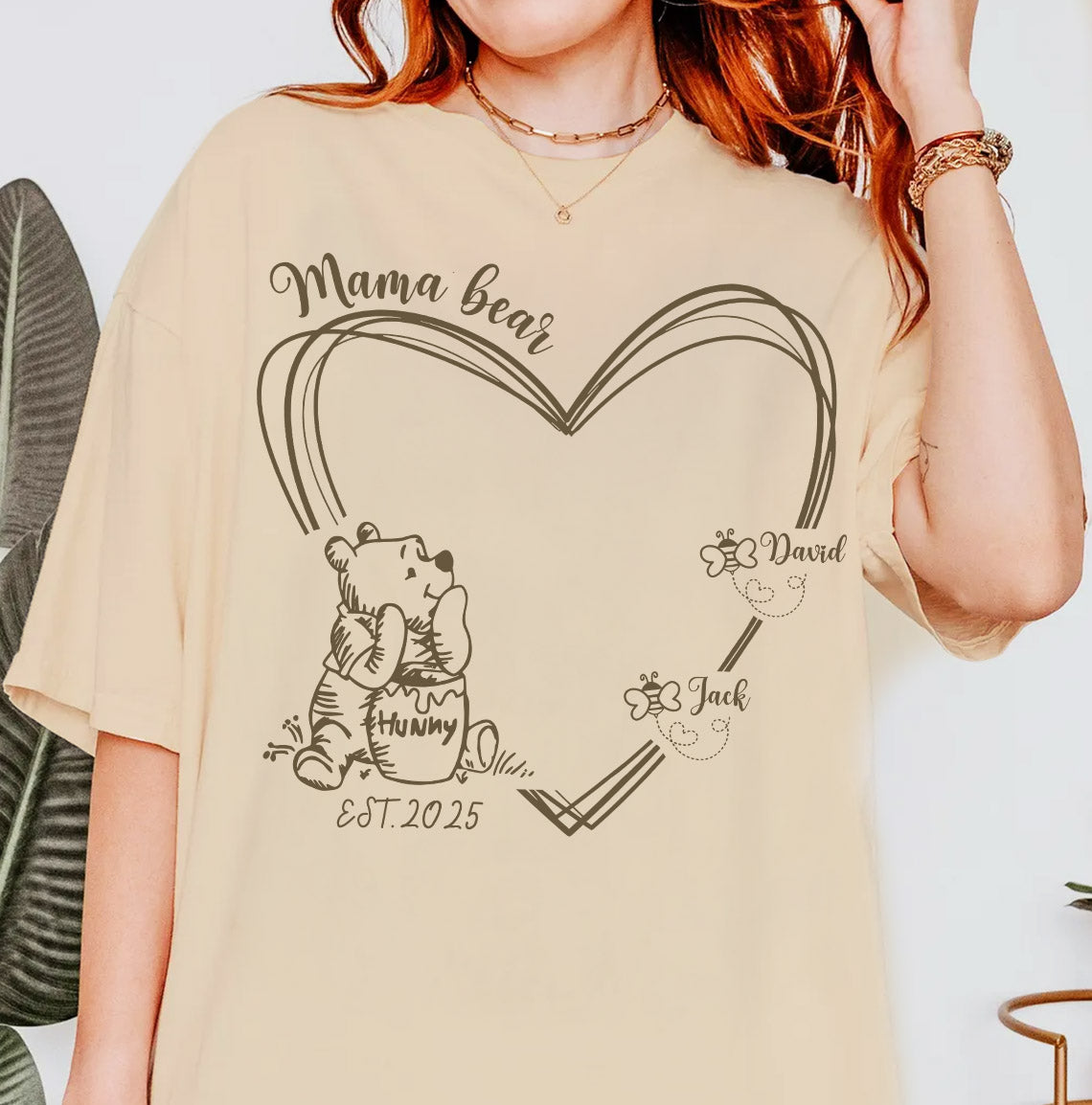 Custom Mama Bear Est And Grandkids Heart Shirts For Grandma Pt99