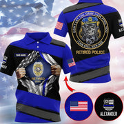 Personalized Retired US Police Badge & Service Time Shirt Gift For Police T1807 Li29