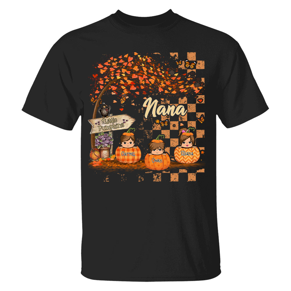 Personalized Grandma's Little Pumpkin Autumn Shirt Pt99