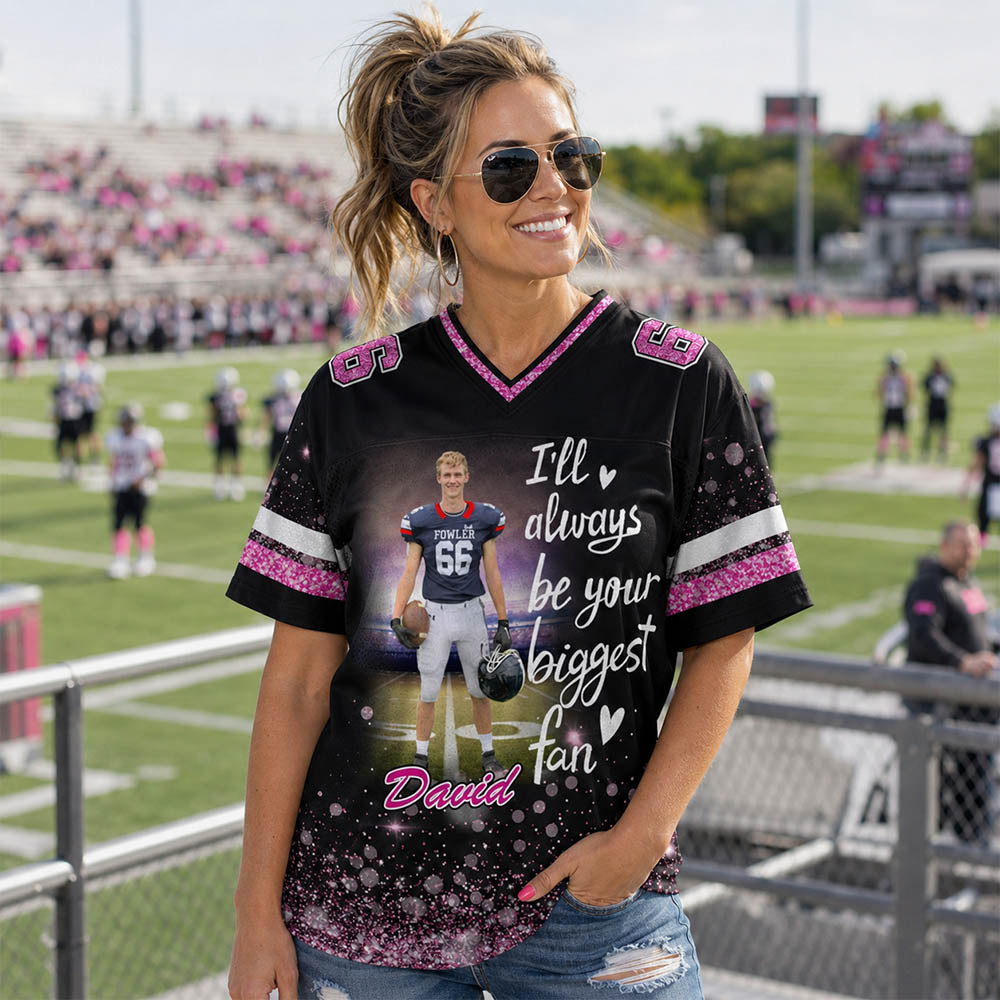 Custom Photo Football Jersey For Football Lovers - Personalized All Over Print Shirt For Football Player NA04