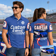 Custom Photo Race Car Polo Shirt - Personalized Shirt For Racing Fan A2110