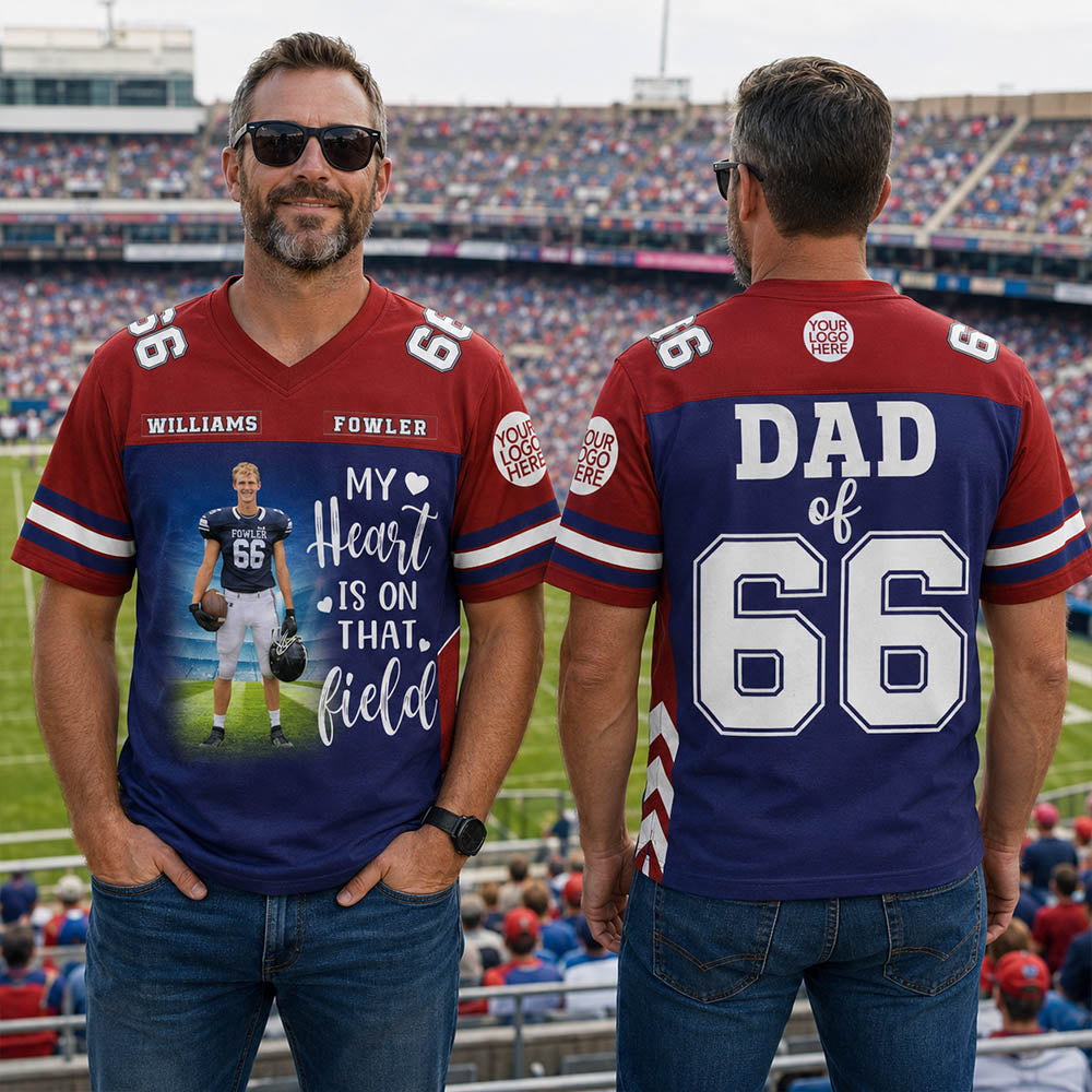 Custom Photo I'll Always Be Your Biggest Fan Football Jersey Gift For Football Lovers - Personalized Gift For Football Player