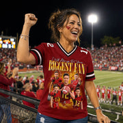 Custom Photo Football Game Day Football Jersey I Will Always Be Your Biggest Fan Gift For Football Lovers H2511