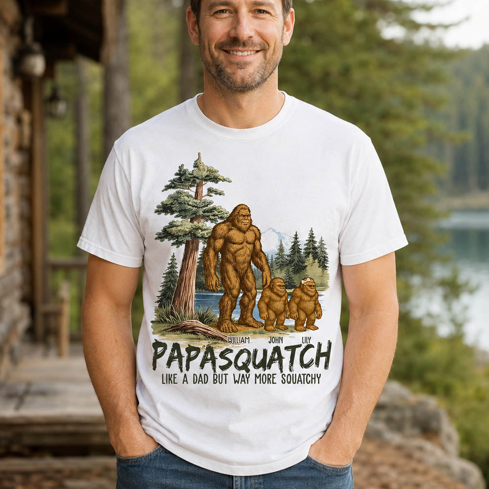 Custom Papasquatch, Like A Grandpa, Just Way More Squatchy Vintage Shirt