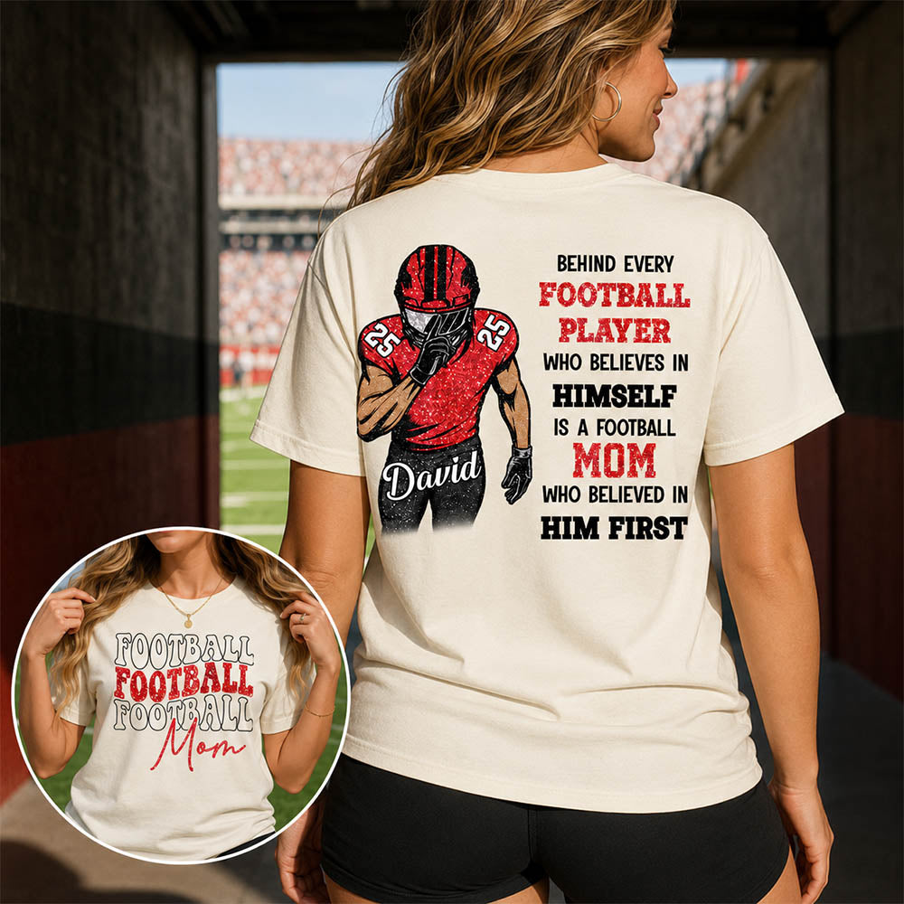 Behind Every Football Player Shirt - Personalized Shirt For Football Family NA04