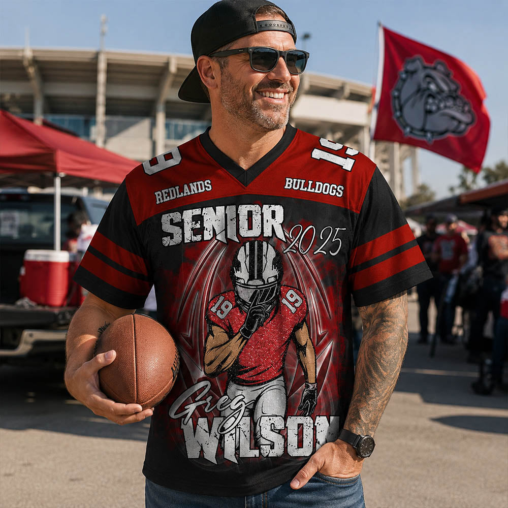 Custom Photo Football Jersey Shirt For Football Family GameDay Shirt