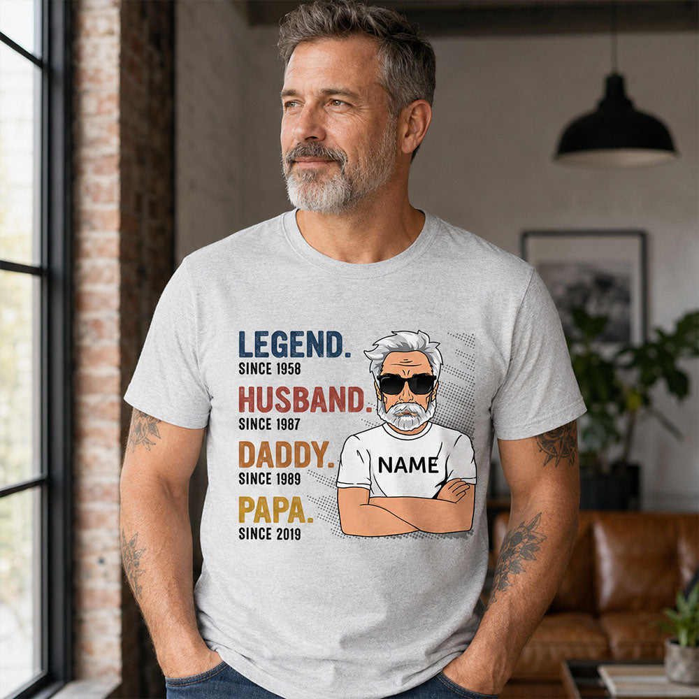 The Legend Husband Daddy Papa Custom Shirt Gift For Grandpa