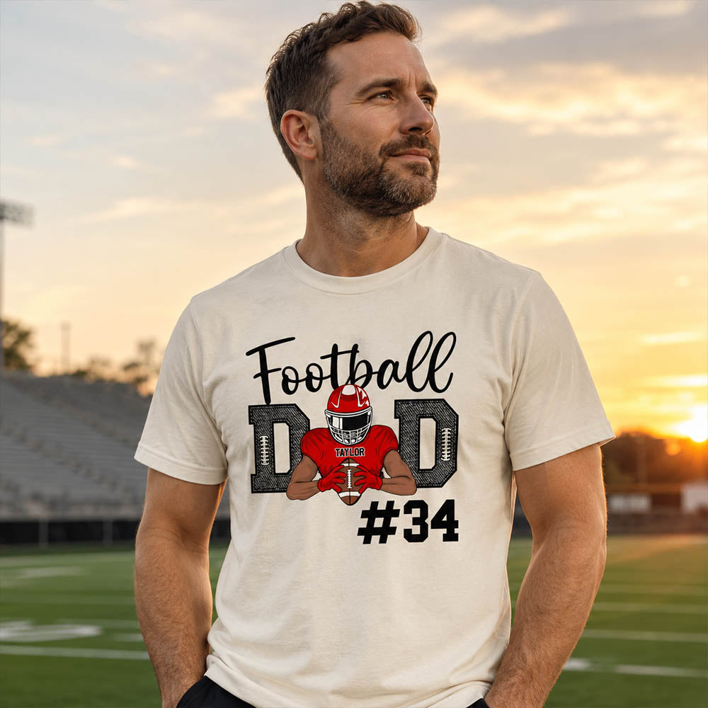 American Football Mom Team Shirt - Personalized Football Mom Shirts