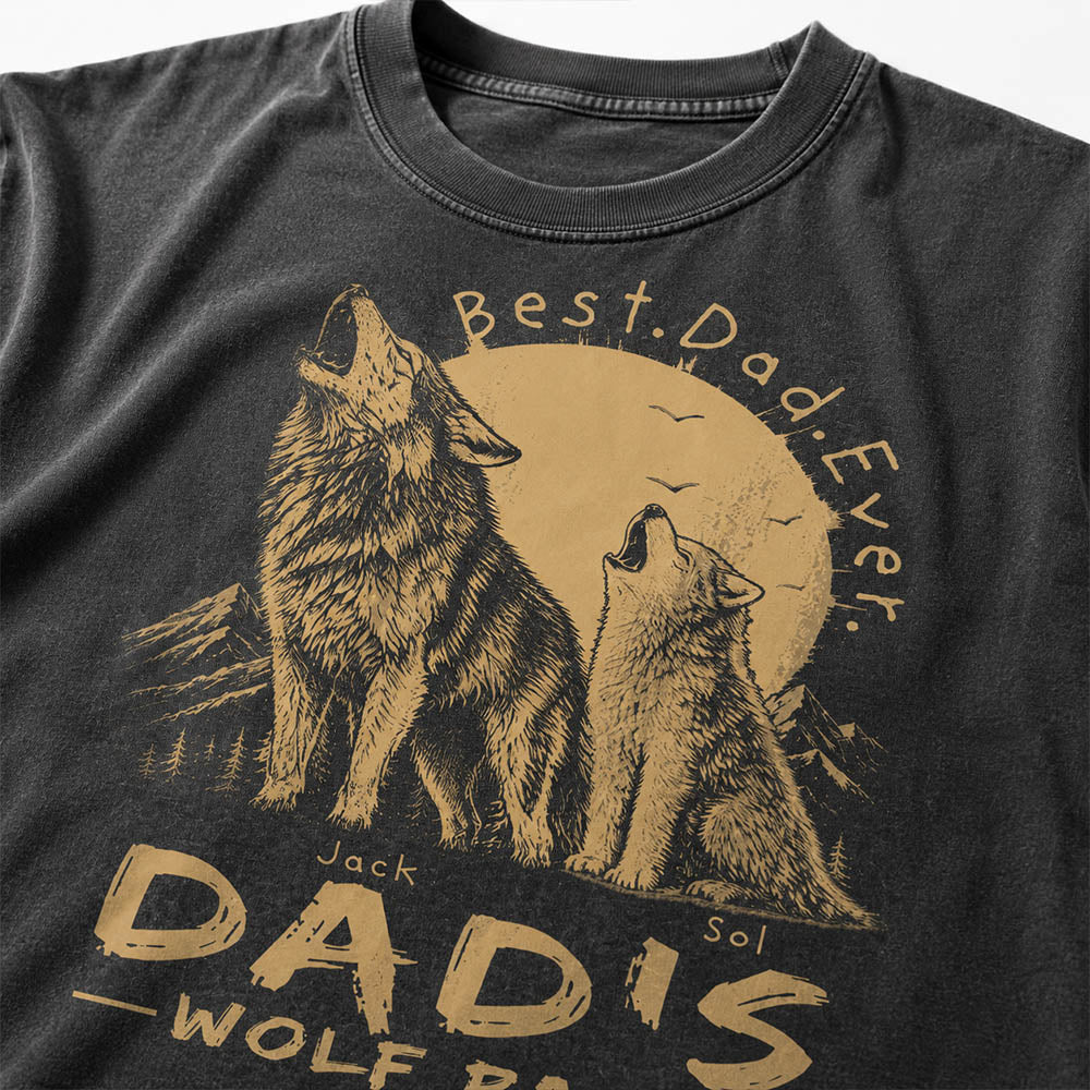 Dad's Wolf Pack Best Dad Ever Personalized Shirt Father's Day Gifts For Dad T1807