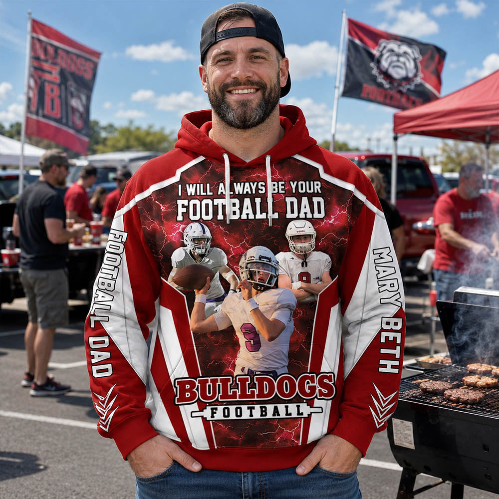 I Will Always Be Your Biggest Fan Personalized All Over Print Shirt For Football Mom Grandma Sport Family K1702