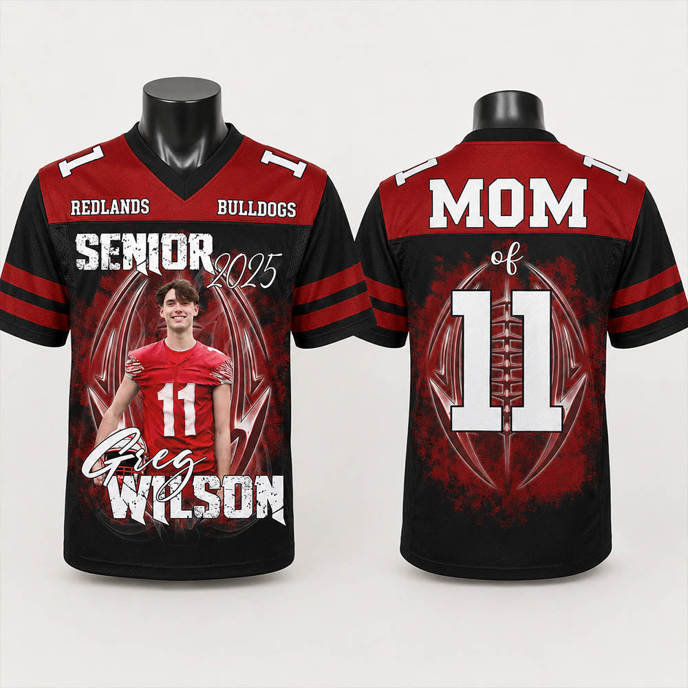Custom Photo Football Jersey Shirt For Football Family Game Day Shirt H2511