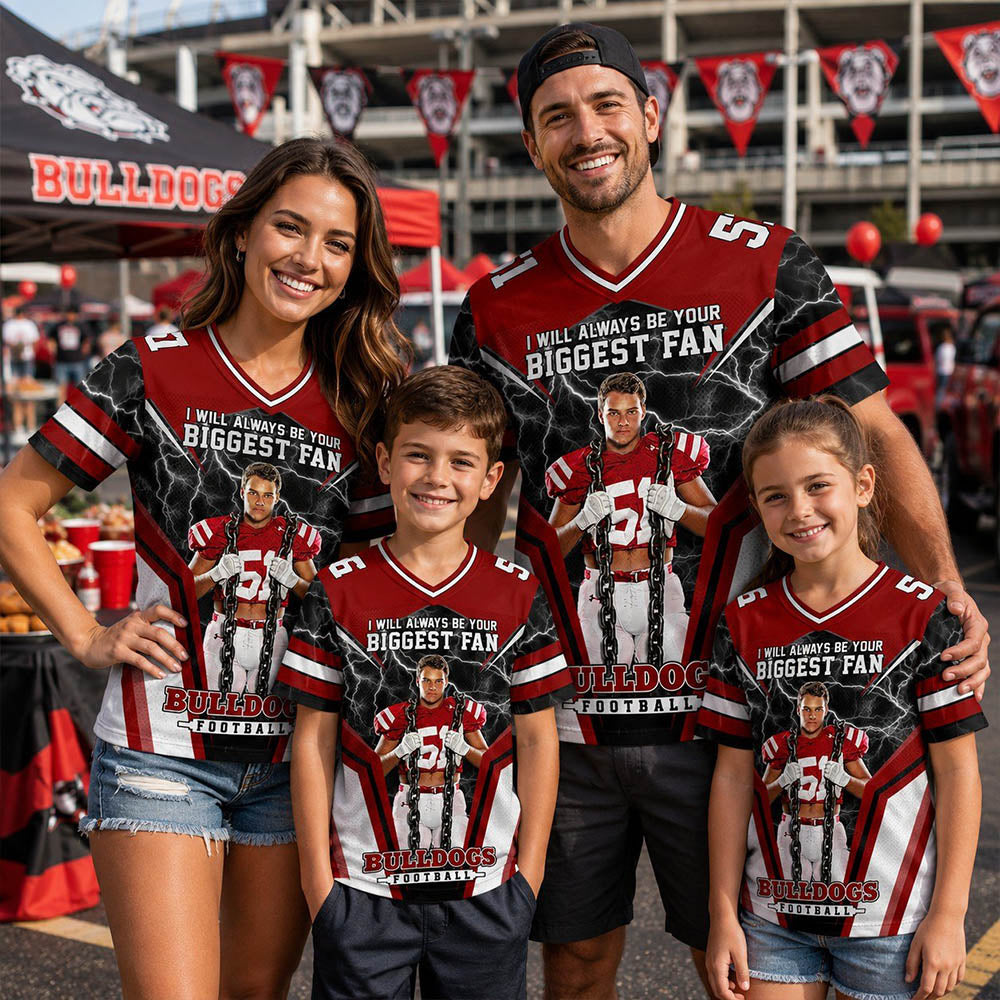 I Will Always Be Your Biggest Fan Personalized All Over Print Football Jersey For Football Mom Grandma Sport Family H2511