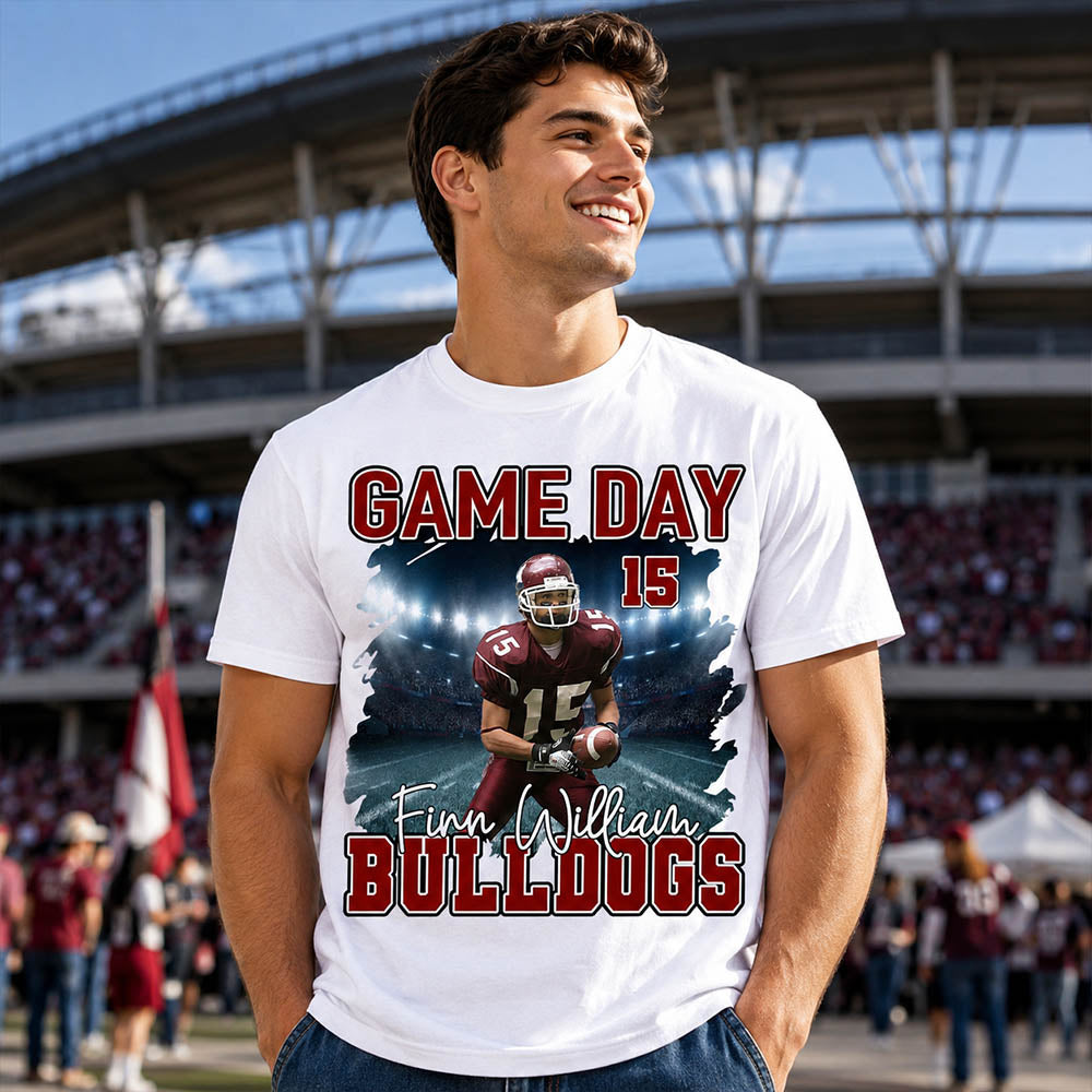 Custom Photo Football Game Day Personalized Shirt Custom Team Name